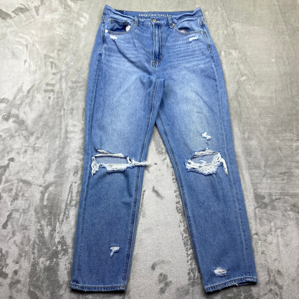 American Eagle Outfitters Womens Jeans Sz 8 Fits 29" Distressed Straight Leg